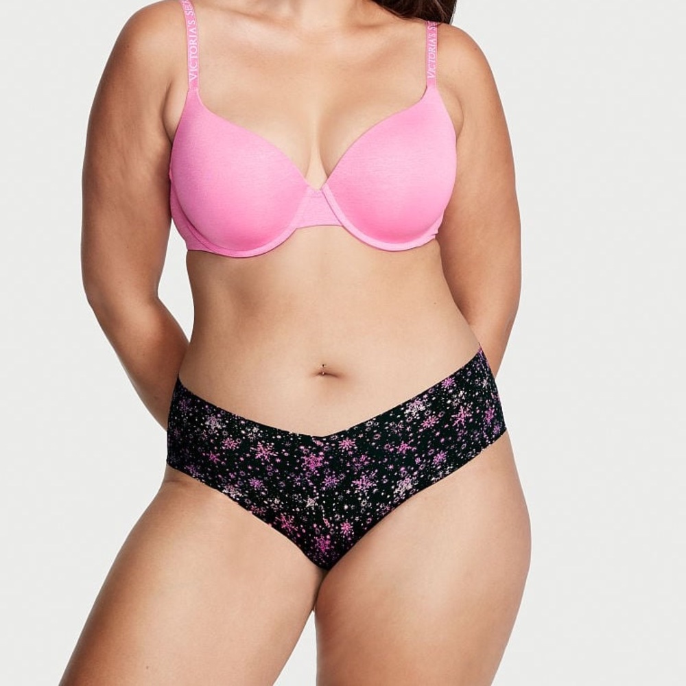 NWT Victoria Secret Panty - Black & Purple - Size L